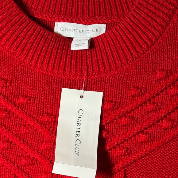 Charter Club Vibrant Red Long Sleeve Dress Size M - Picture 6 of 9